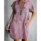 ✨ Vestido Jeans Feminino com Zíper Frontal – Elegância, Conforto e Estilo Casual para Todos os Dias