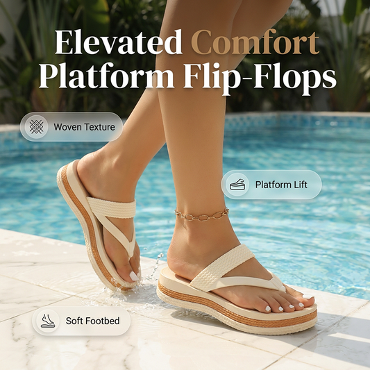 👡✨ Chinelo Feminino Plataforma Trançado – Conforto Premium, Estilo Elegante e Leveza Para o Verão