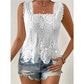 🌸👚 Blusa Feminina de Renda Crochê Sem Mangas – Elegância, Frescor e Estilo Sofisticado Para o Verão