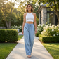 ✨👖 Calça Feminina Casual de Perna Reta – Cintura Alta, Confortável e Elegante Para Todos os Momentos