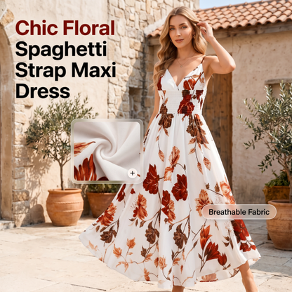 🌸✨ Vestido Maxi Floral Feminino – Elegância, Leveza e Charme Para os Dias de Verão