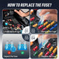 🚗⚡ Kit de Fusíveis Automotivos Completo – 300 Peças com Estojo Organizado para Reparos Rápidos e Seguros