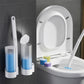 🚽✨ Escova Sanitária Descartável com Suporte – Limpeza Fácil, Higiênica e Sem Mau Cheiro
