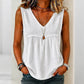 🌸✨ Blusa Feminina Sem Mangas com Decote em V – Leve, Elegante e Perfeita Para o Verão