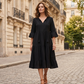 👗✨ Vestido Evasê com Franjas em Camadas – Leve, elegante e perfeito para dias ensolarados