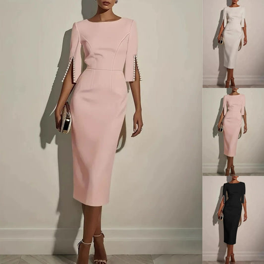 👗✨ Vestido Lápis Feminino Elegante – Modelagem Sofisticada, Confortável e Perfeita Para Qualquer Ocasião