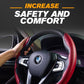 🚗✨ Capa de Volante em Couro Fibra de Carbono – Mais Conforto, Segurança e Estilo Para Seu Carro