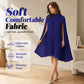 🏖️Summer Hot Sale - Up to 70% OFF⚡50K+ SOLD!🎁Women's Round-Neck Cape Sleeve Mini Dress