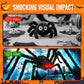 🕷️🎃 Aranha Gigante de Halloween com Teia Iluminada – Decoração assustadora para transformar sua casa