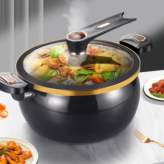 🍲✨ Panela de Sopa em Ferro Fundido 8L – Cozimento uniforme, sabor intenso e refeições perfeitas para toda a família