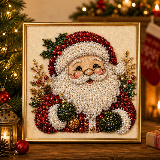🎄✨ Kit de Arte Natalina com Pérolas 3D – Crie uma decoração brilhante e memórias especiais em família