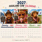 🐮✨ Calendário de Parede 2027 com Vacas Highland – 12 meses de charme, organização e decoração aconchegante para sua casa