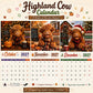 🐮✨ Calendário de Parede 2027 com Vacas Highland – 12 meses de charme, organização e decoração aconchegante para sua casa