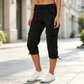 🔥✨ Calça Capri Cargo Feminina de Cintura Alta – Estilo moderno, conforto e bolsos funcionais para o dia a dia