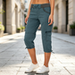 🔥✨ Calça Capri Cargo Feminina de Cintura Alta – Estilo moderno, conforto e bolsos funcionais para o dia a dia