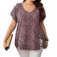 🐆✨ Blusa Feminina Estampa Leopardo com Decote V – Elegância, conforto e estilo para todos os dias