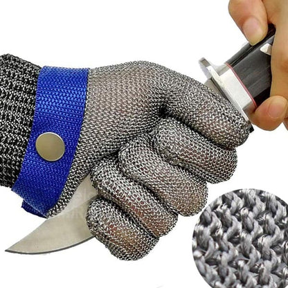 🧤🔥 Luva Anticorte de Aço Inoxidável A9 – Proteção máxima para cozinhas, açougues e trabalhos de corte