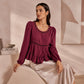 👚✨ Blusa Feminina Casual com Mangas Bufantes – Elegância, conforto e estilo para transformar seus looks do dia a dia