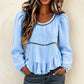 👚✨ Blusa Feminina Casual com Mangas Bufantes – Elegância, conforto e estilo para transformar seus looks do dia a dia