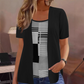 👚✨ Top Feminino 2 em 1 com Blocos de Cores – Estilo moderno, elegante e confortável para todos os momentos