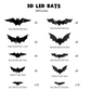 🦇🎃 Morcegos 3D Luminosos de Halloween – Transforme sua casa em uma decoração assustadora e realista