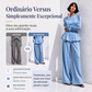 👗✨ Conjunto Feminino Elegante com Blusa de Mangas Bufantes e Calça de Perna Larga – Estilo sofisticado, conforto e caimento perfeito