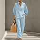 👗✨ Conjunto Feminino de Gola Alta e Calça Pantalona – Elegância, conforto e estilo sofisticado em um só look