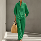 👗✨ Conjunto Feminino de Gola Alta e Calça Pantalona – Elegância, conforto e estilo sofisticado em um só look