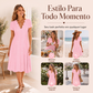 👗✨ Vestido Feminino com Decote em V e Ilhós – Elegância, sensualidade e estilo moderno para destacar sua beleza