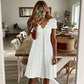 👗✨ Vestido Feminino com Decote em V e Ilhós – Elegância, sensualidade e estilo moderno para destacar sua beleza