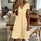 👗✨ Vestido Feminino com Decote em V e Ilhós – Elegância, sensualidade e estilo moderno para destacar sua beleza