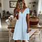 👗✨ Vestido Feminino com Decote em V e Ilhós – Elegância, sensualidade e estilo moderno para destacar sua beleza