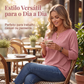 👚✨ Blusa Túnica Feminina com Gola V e Renda – Elegância, conforto e estilo sofisticado para todos os momentos