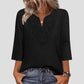 👚✨ Blusa Túnica Feminina com Gola V e Renda – Elegância, conforto e estilo sofisticado para todos os momentos