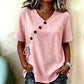 🔥👚 50% OFF! Blusa Feminina com Decote em V e Amarração Lateral – Elegante, Confortável e Valoriza a Silhueta