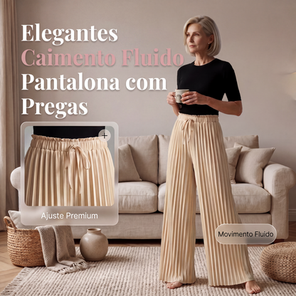👖✨ Calça Pantalona Feminina Plissada – Elegância, conforto e caimento perfeito para um visual sofisticado todos os dias