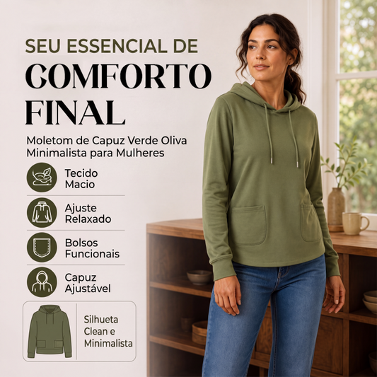🧥✨ Moletom Feminino Casual com Cordão e Bolsos – Conforto, estilo e praticidade para os dias mais aconchegantes