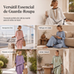 ✨👗 Conjunto Feminino Old Money Elegante – Túnica assimétrica e calça pantalona para um visual sofisticado e confortável