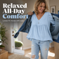 ✨👚 50% OFF! Blusa Feminina de Renda com Decote em V – Elegância confortável para transformar qualquer look do dia a dia