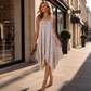 ✨👗 Vestido Midi Feminino com Estampa de Corações – Leve, elegante e perfeito para deixar seus dias de verão ainda mais encantadores