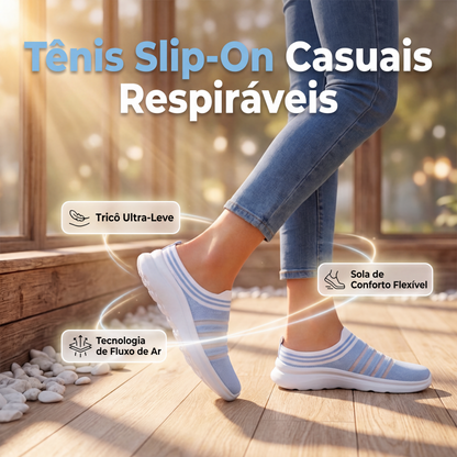 👟✨ Tênis Casual Respirável Slip-On – Conforto ultraleve para caminhar o dia todo sem esforço