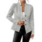 🔥👔 50% OFF! Blazer Feminino Texturizado com Botões – Elegante, Sofisticado e com Caimento Slim