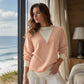 👚✨ Blusa Feminina Casual Gola Careta com Blocos de Cores – Estilo Moderno e Conforto para o Dia a Dia