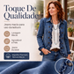 👖✨ Jaqueta Jeans Feminina com Babados e Abotoamento Duplo – Estilo Elegante e Moderno para Valorizar Seus Looks