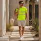 👕✨ Camiseta Masculina Listrada 3D – Estilo Moderno, Tecido Respirável e Conforto para o Dia Todo