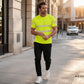 👕✨ Camiseta Masculina Listrada 3D – Estilo Moderno, Tecido Respirável e Conforto para o Dia Todo