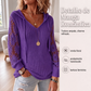 🧶✨ Blusa Feminina de Tricô com Capuz e Renda – Conforto macio, estilo elegante e toque feminino