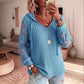 🧶✨ Blusa Feminina de Tricô com Capuz e Renda – Conforto macio, estilo elegante e toque feminino