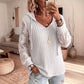 🧶✨ Blusa Feminina de Tricô com Capuz e Renda – Conforto macio, estilo elegante e toque feminino