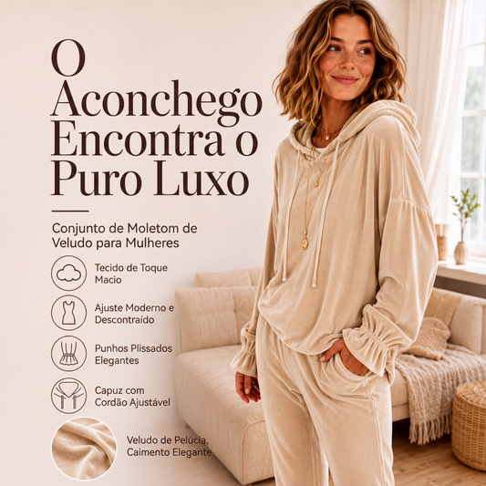🧥✨ Moletom Feminino com Capuz em Veludo – Conforto macio, estilo casual e aconchego para os dias frios